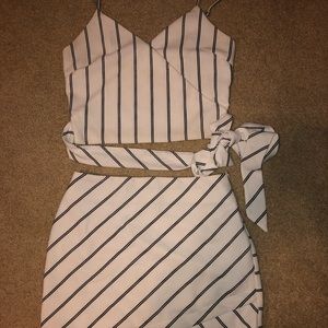 South boutique Striped two piece set